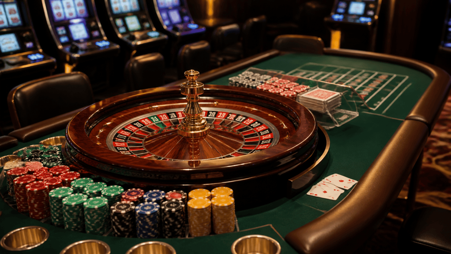 Singapore online casino: What Players Should Know Before They Start Casino table with roulette wheel and cards